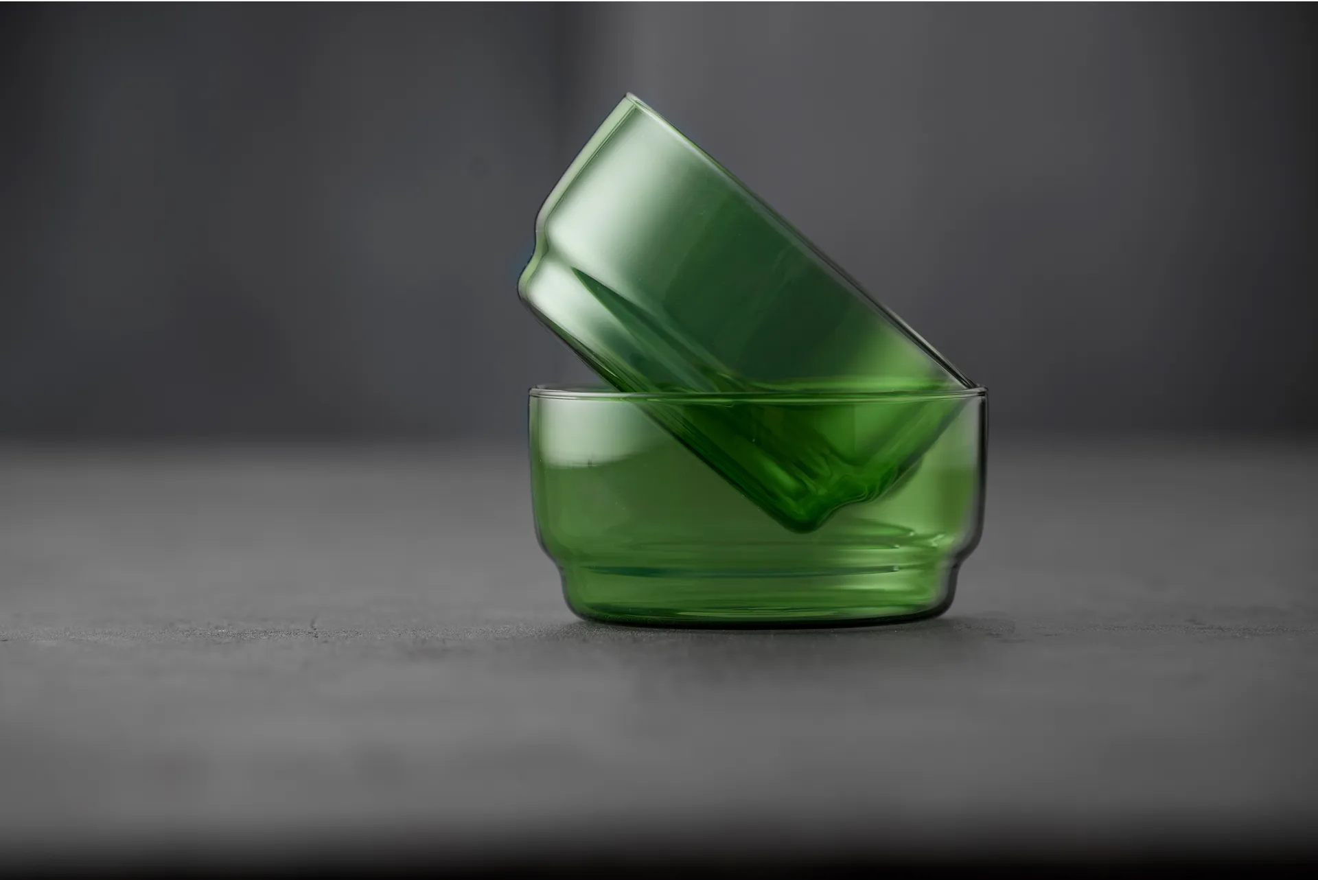 Torino miska 500 ml, 2‑pak, Zielona Lyngby Glas
