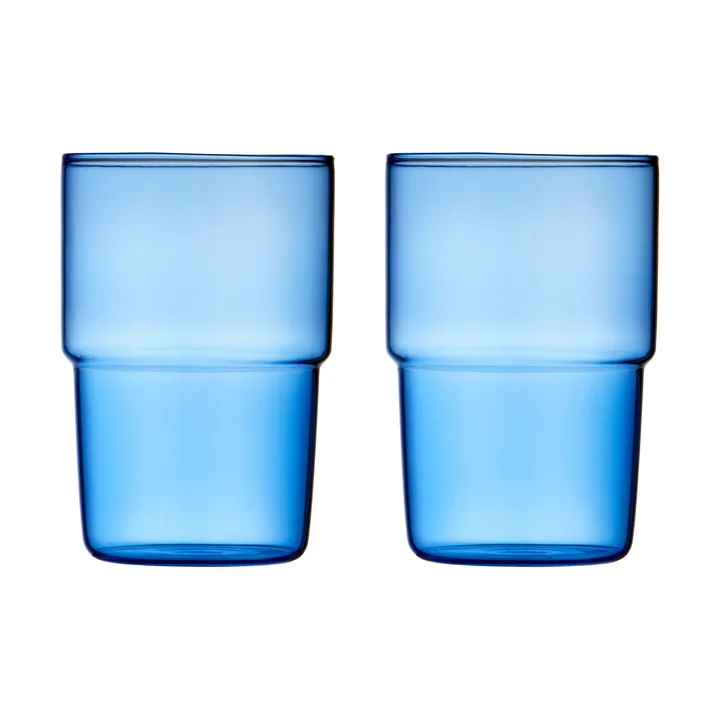 Torino szklanki do napojów 400 ml, 2‑pak - Blue - Lyngby Glas