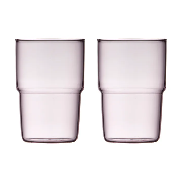 Torino szklanki do napojów 400 ml, 2‑pak - Pink - Lyngby Glas