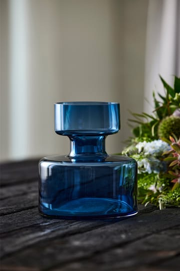 Tubular wazon szkło 20 cm - Niebieski - Lyngby Glas