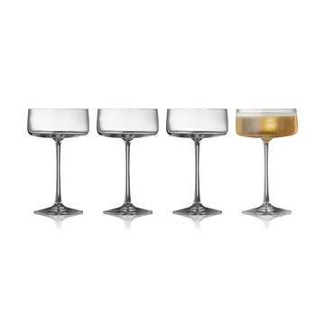 Zero kieliszki coupe do szampana 260 ml, 4‑pak - Kryształ - Lyngby Glas