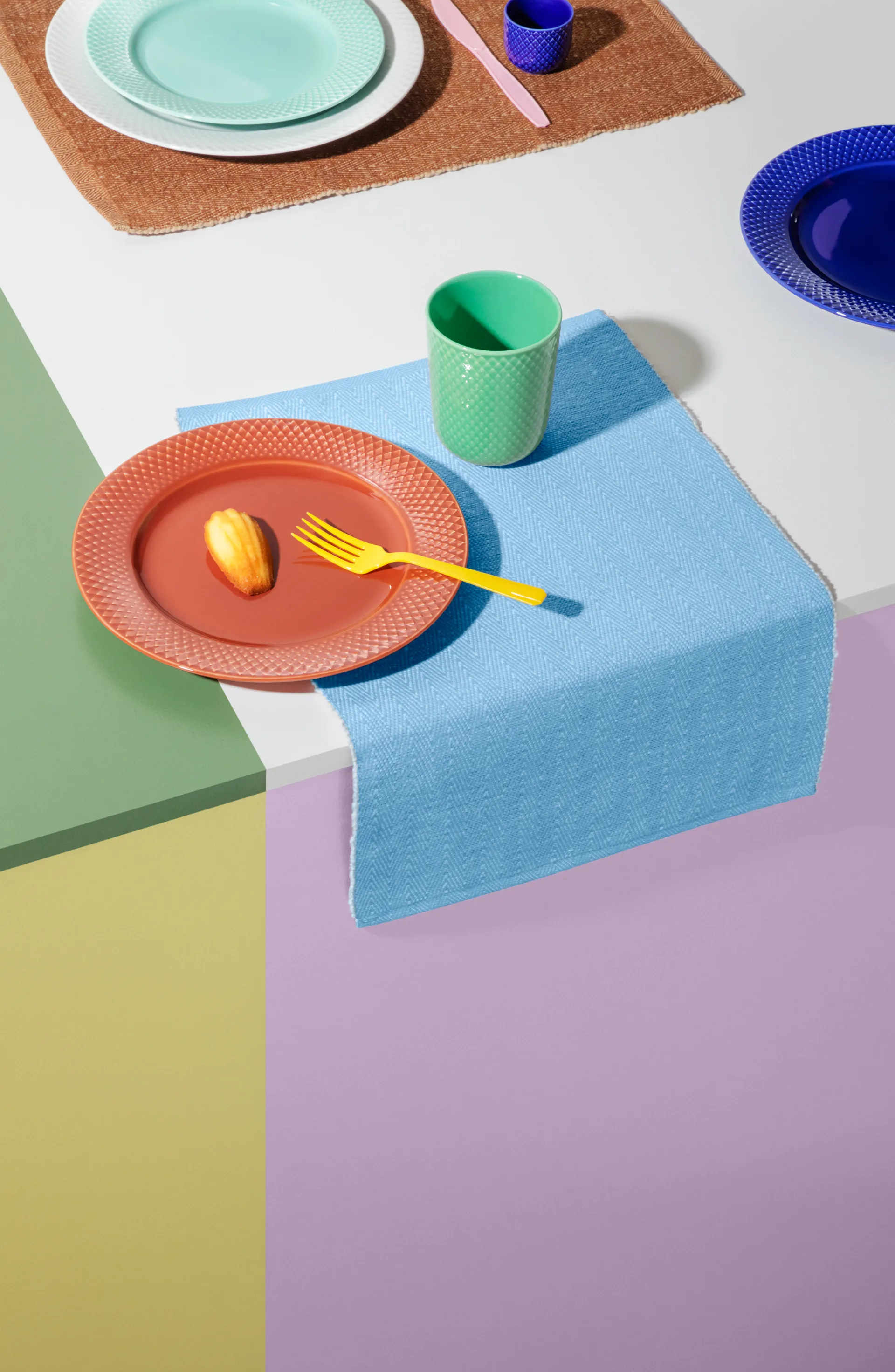 Herringbone podkładka 30x43 cm, Turkusowa Lyngby Porcelæn