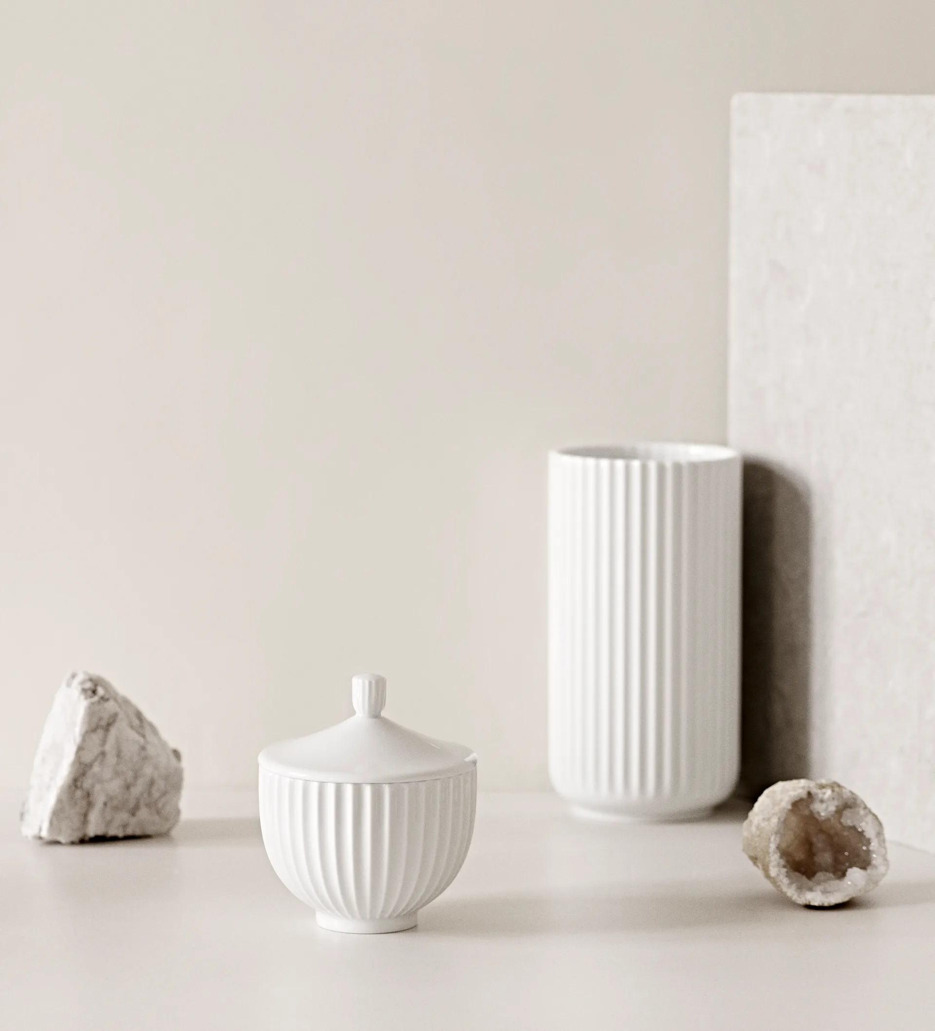 Lyngby bonbonniere biały, 12 cm Lyngby Porcelæn