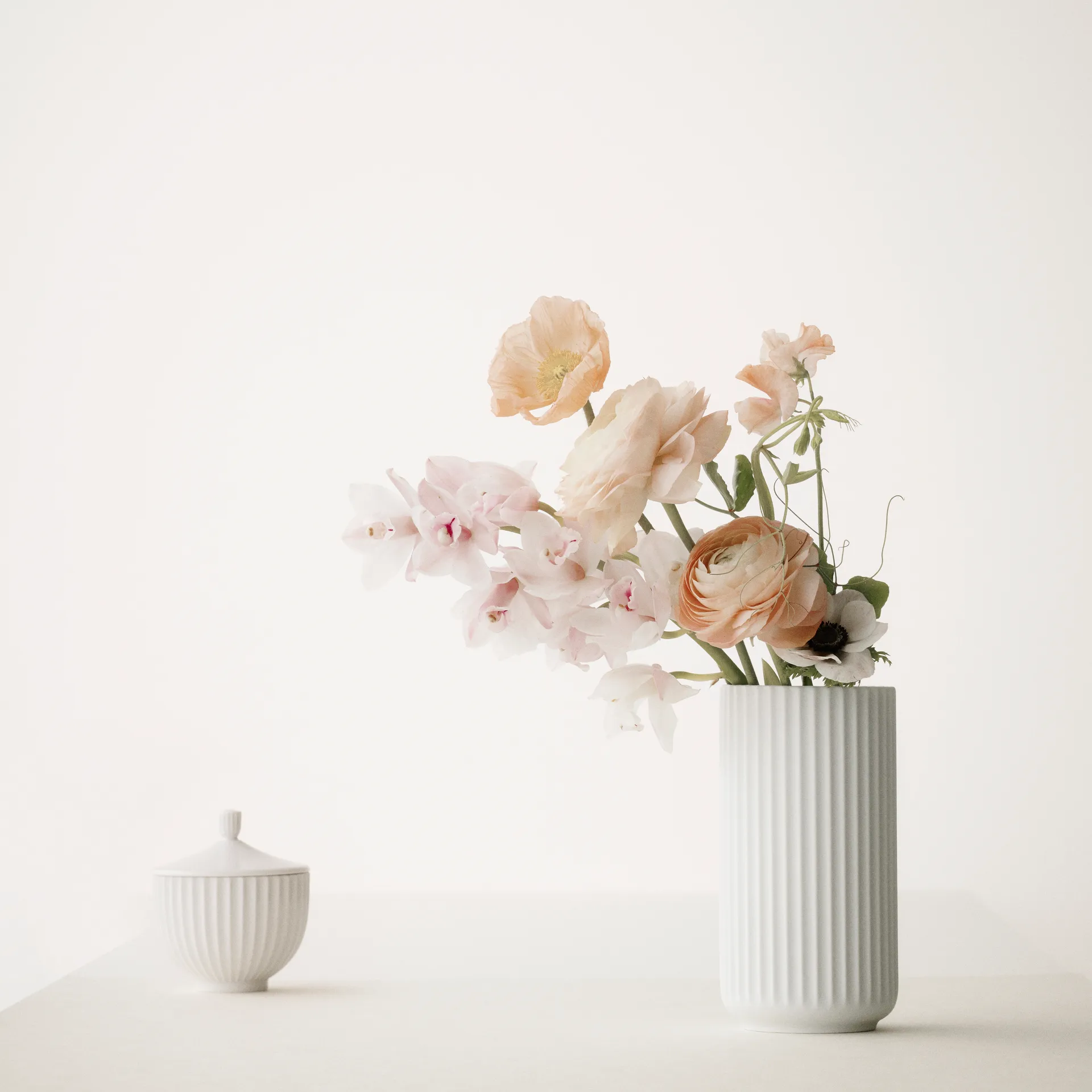 Lyngby bonbonniere biały, 12 cm Lyngby Porcelæn