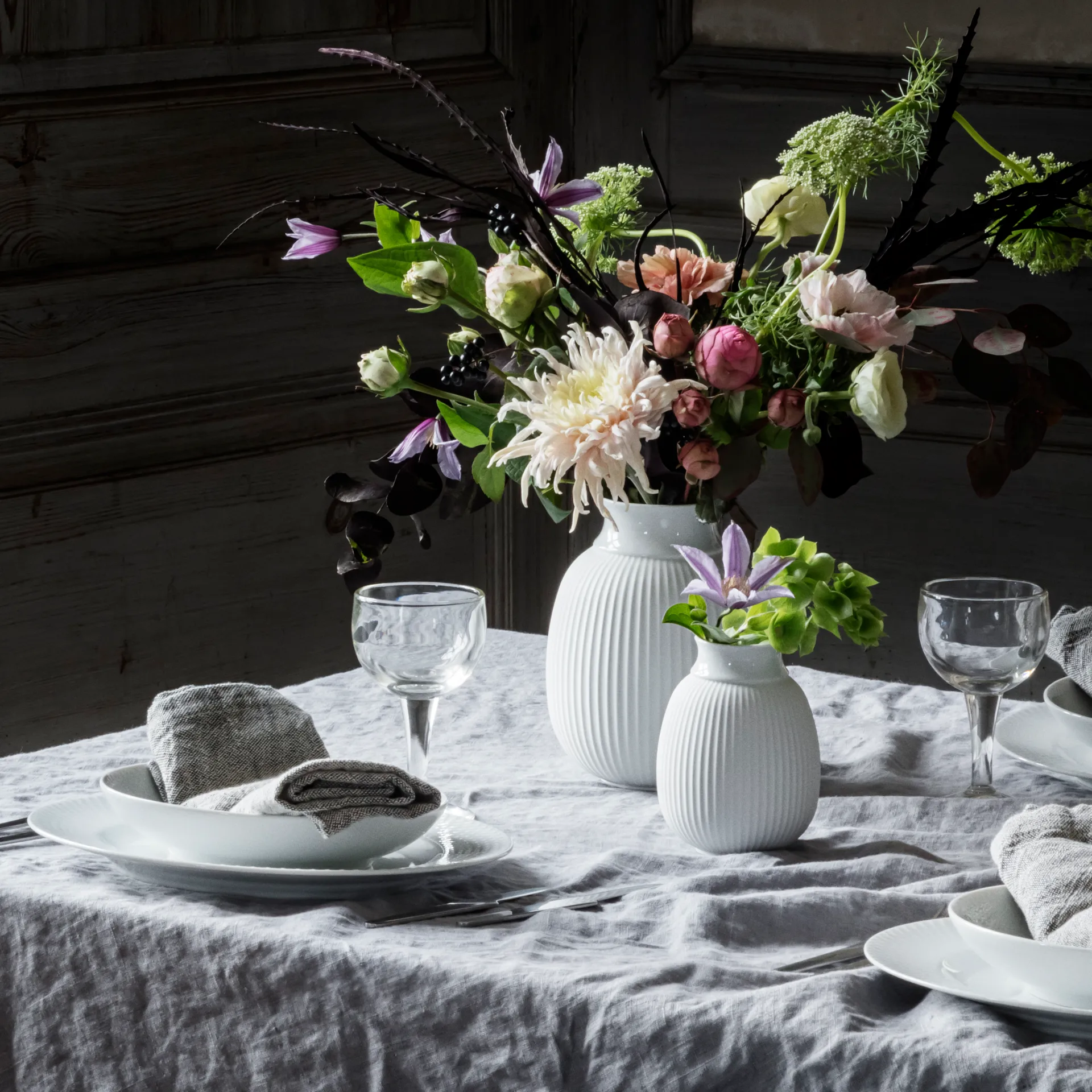 Lyngby Curve wazon 12 cm, Biały Lyngby Porcelæn