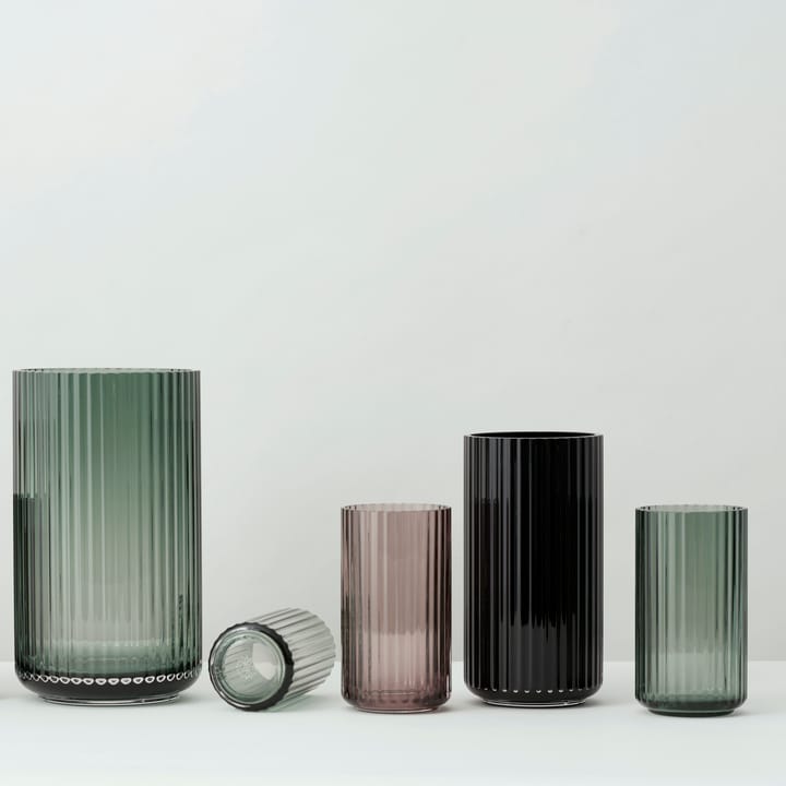 Lyngby wazon szklany burgund, 20 cm Lyngby Porcelæn