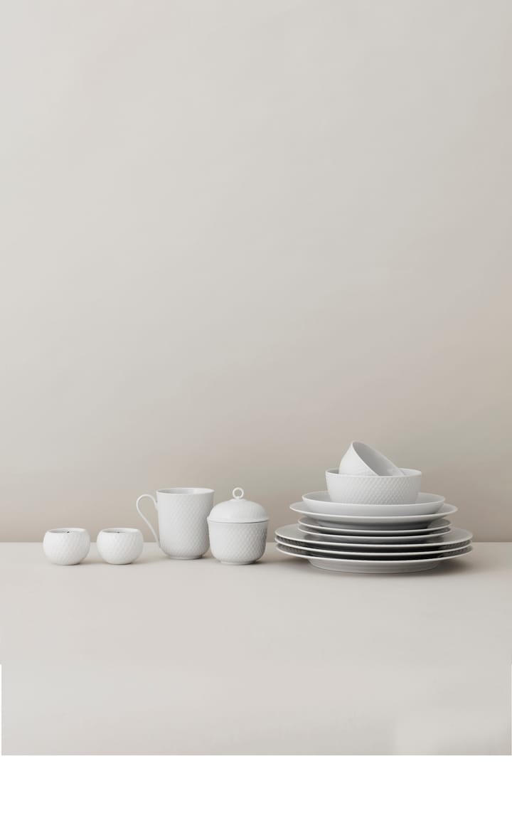 Miseczka z pokrywką Rhombe Ø8,5 cm, Biały Lyngby Porcelæn