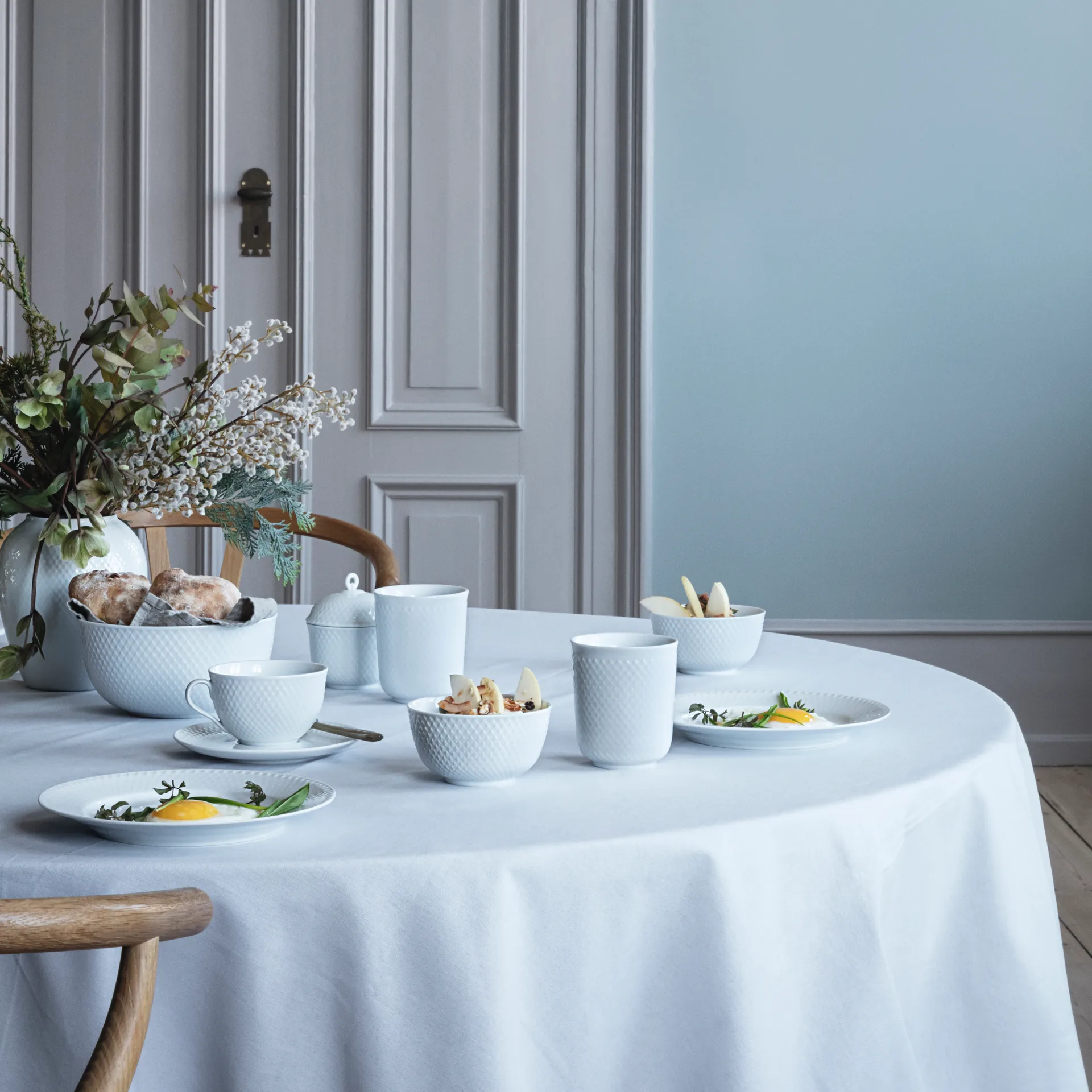 Miska do serwowania Rhombe Ø17,5 cm, biały Lyngby Porcelæn