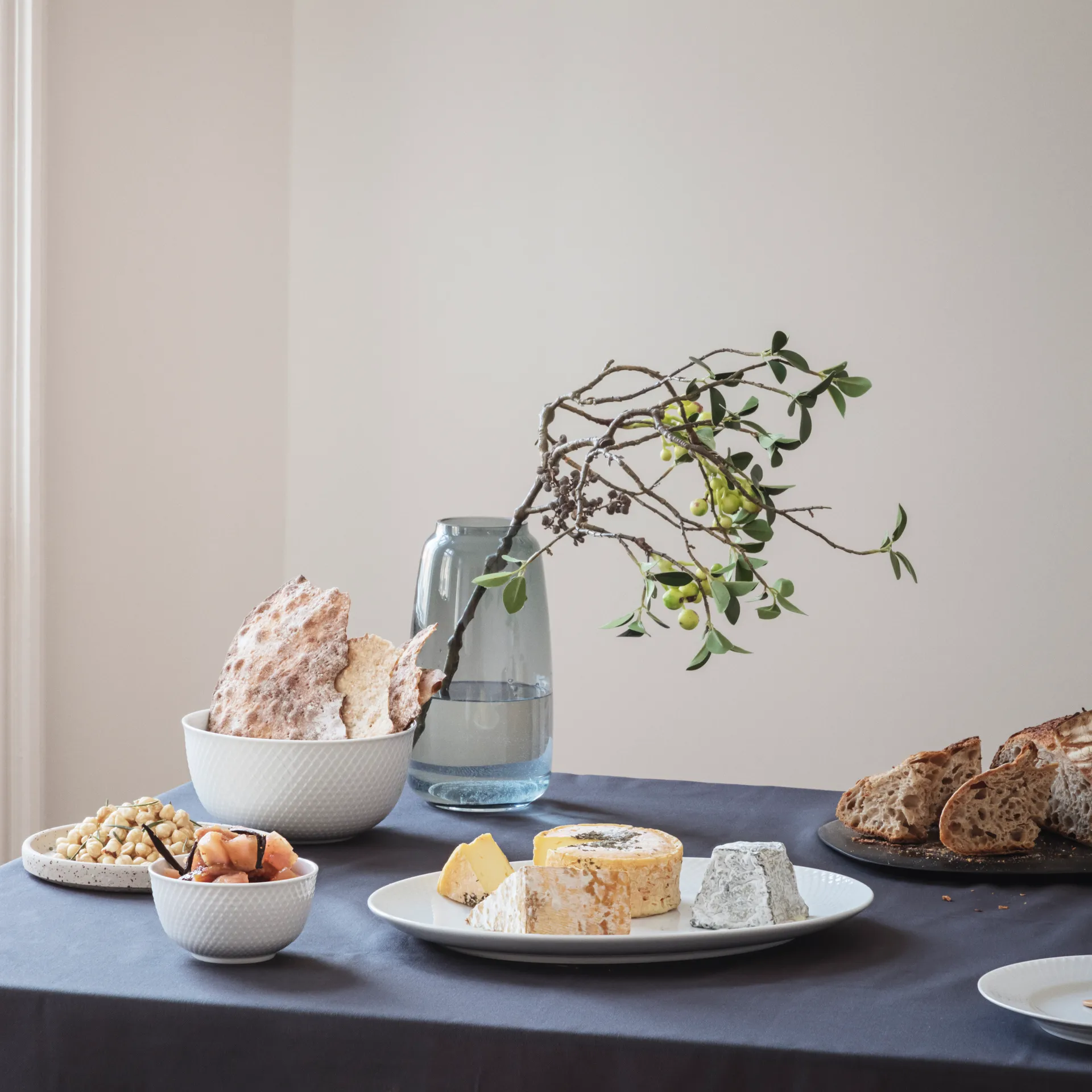 Miska do serwowania Rhombe Ø17,5 cm, biały Lyngby Porcelæn