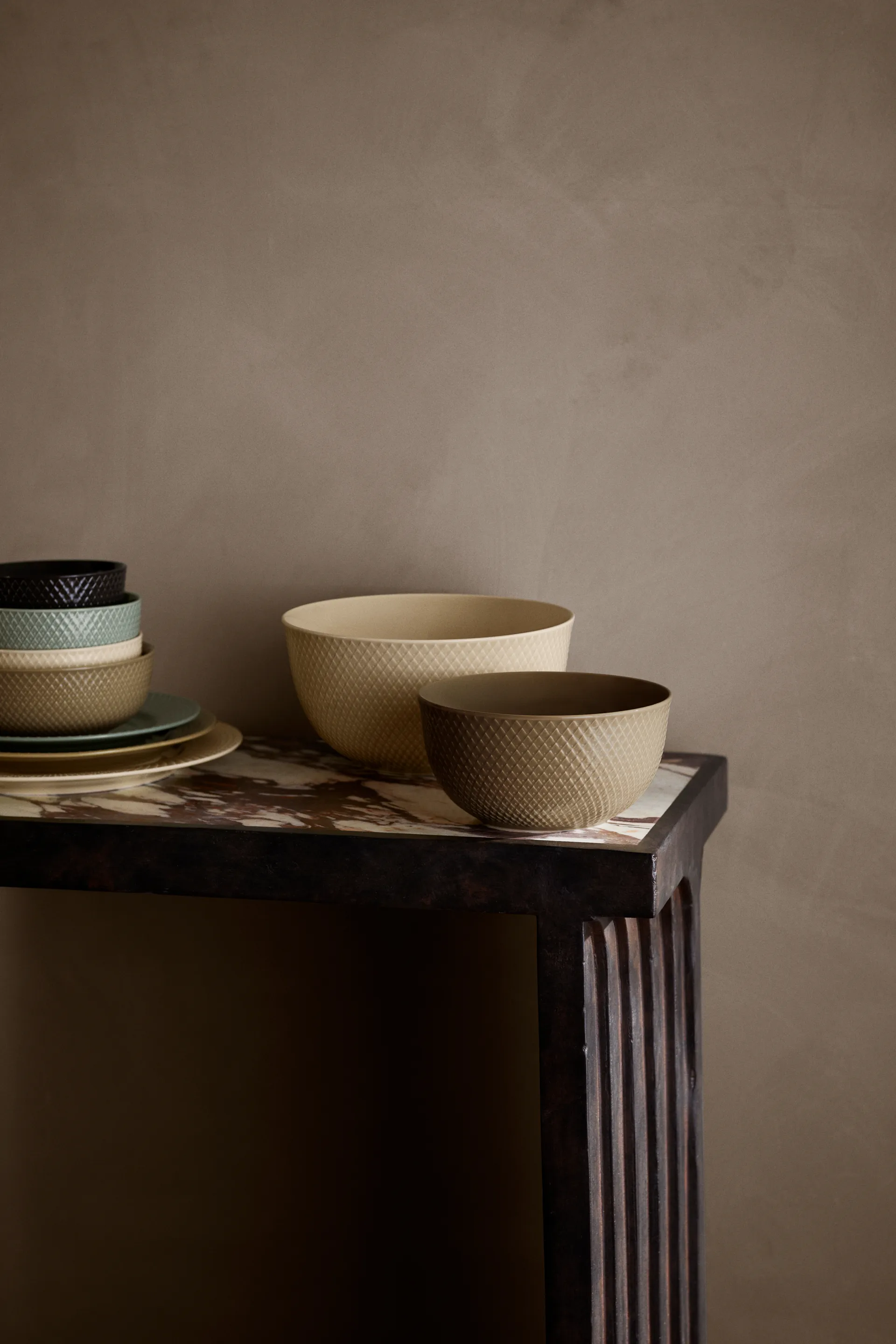 Miska do serwowania Rhombe Ø22 cm, Marble Lyngby Porcelæn