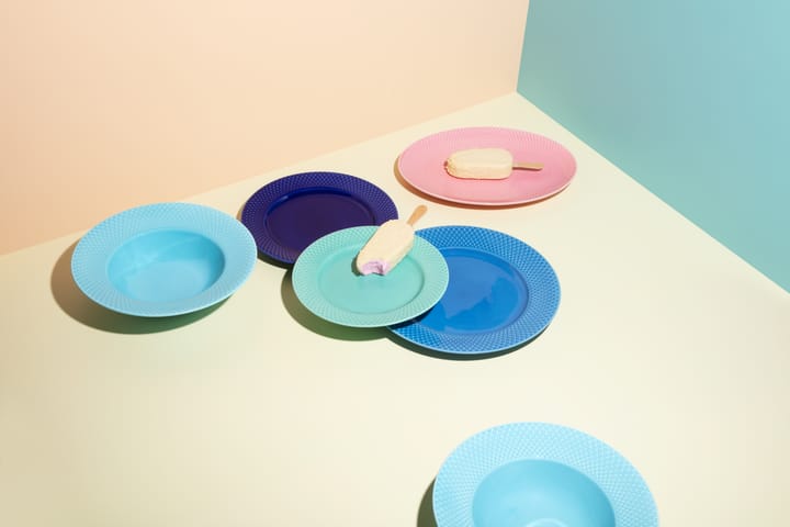 Półmisek do serwowania Rhombe 21,5x28,5 cm, Różowy Lyngby Porcelæn