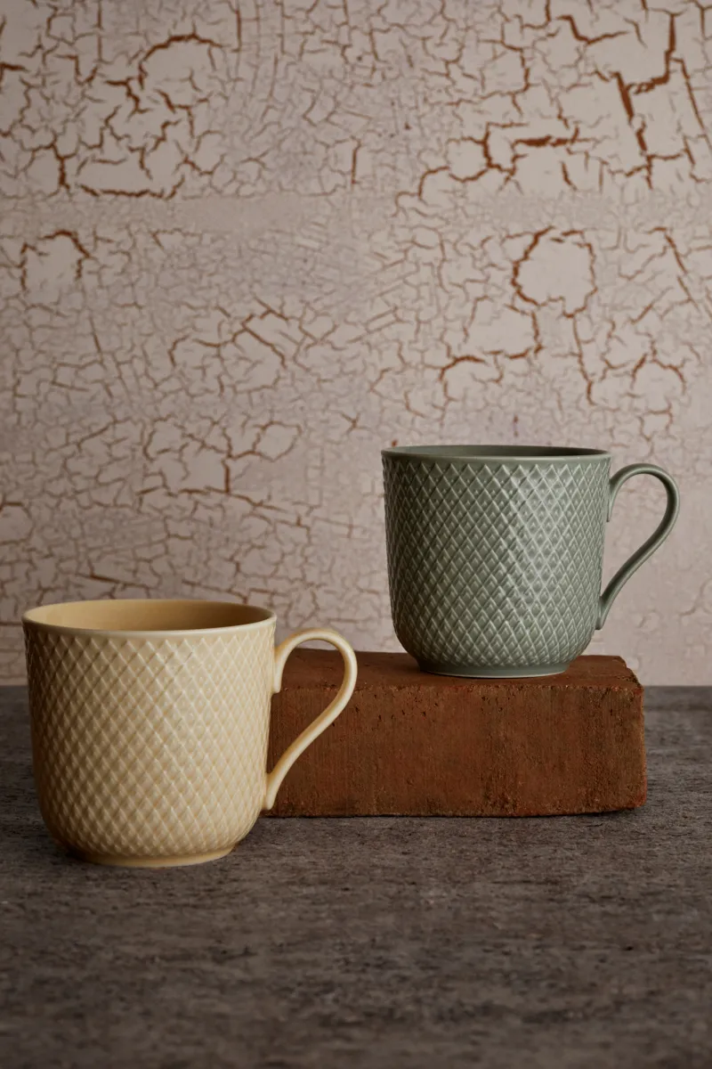 Rhombe Earth kubek 390 ml, Marble Lyngby Porcelæn