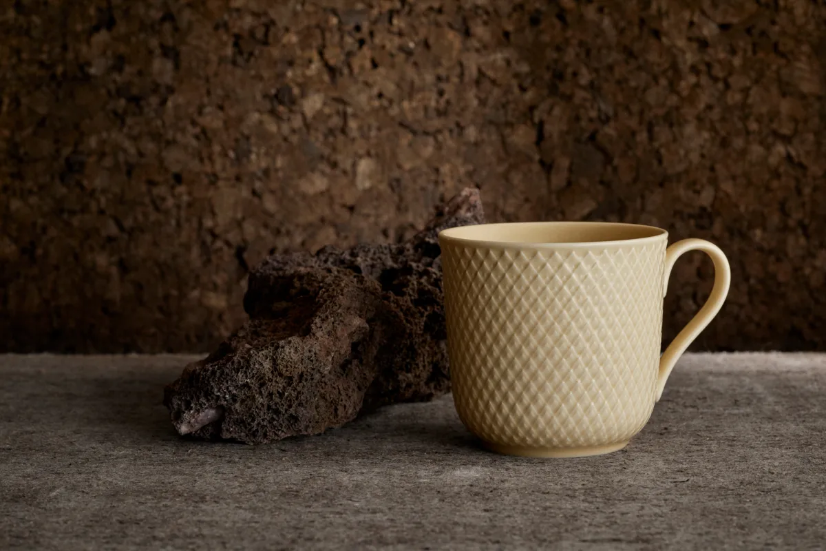 Rhombe Earth kubek 390 ml, Marble Lyngby Porcelæn