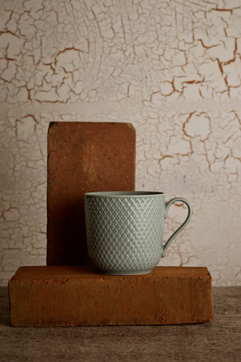 Rhombe Earth kubek 390 ml, Moss Lyngby Porcelæn