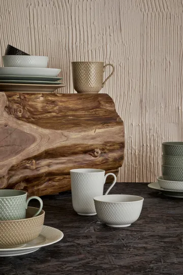 Rhombe Earth kubek 390 ml - Moss - Lyngby Porcelæn