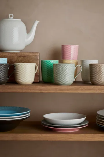 Rhombe Earth kubek 390 ml - Moss - Lyngby Porcelæn