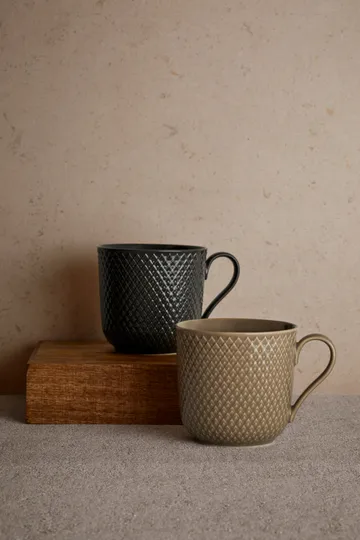 Rhombe Earth kubek 390 ml - Slate - Lyngby Porcelæn
