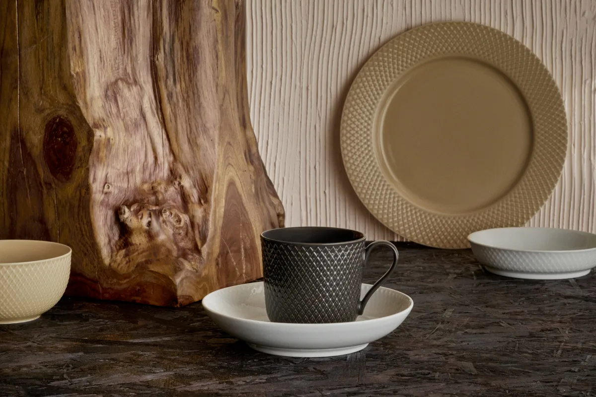 Rhombe Earth kubek 390 ml, Slate Lyngby Porcelæn