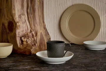 Rhombe Earth kubek 390 ml - Slate - Lyngby Porcelæn