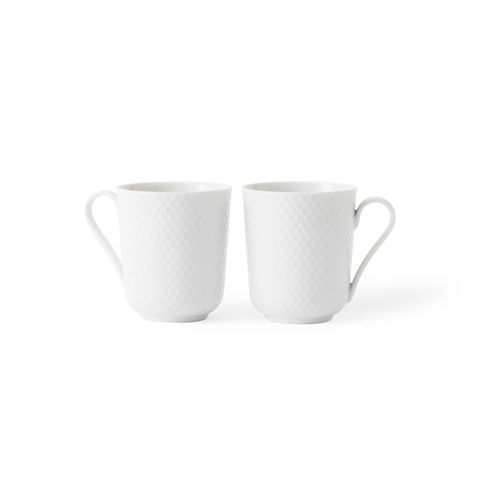 Rhombe kubek 330 ml 2‑pak, biały Lyngby Porcelæn