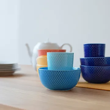 Rhombe kubek bez ucha 330 ml - Ciemnoniebieski - Lyngby Porcelæn
