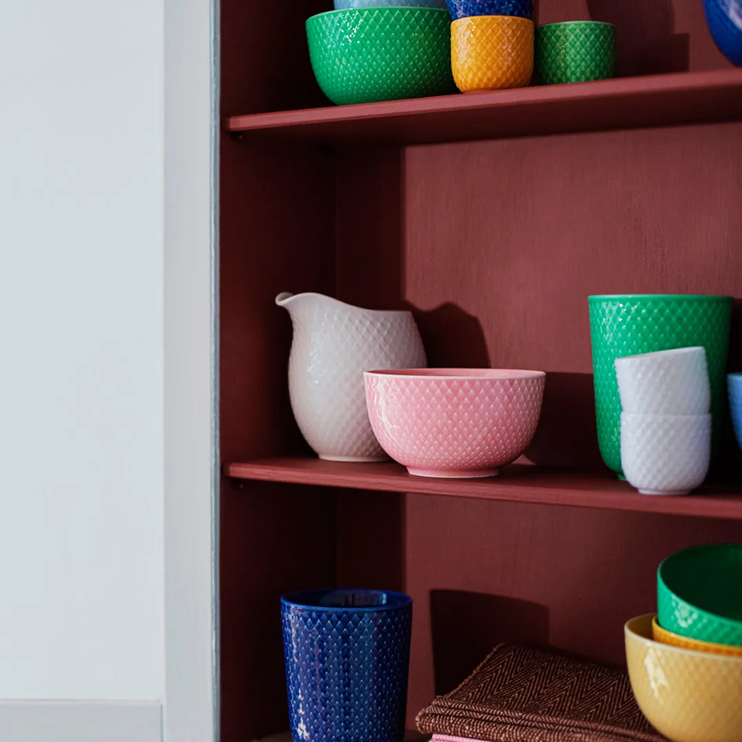 Rhombe kubek bez ucha 330 ml, Ciemnoniebieski Lyngby Porcelæn