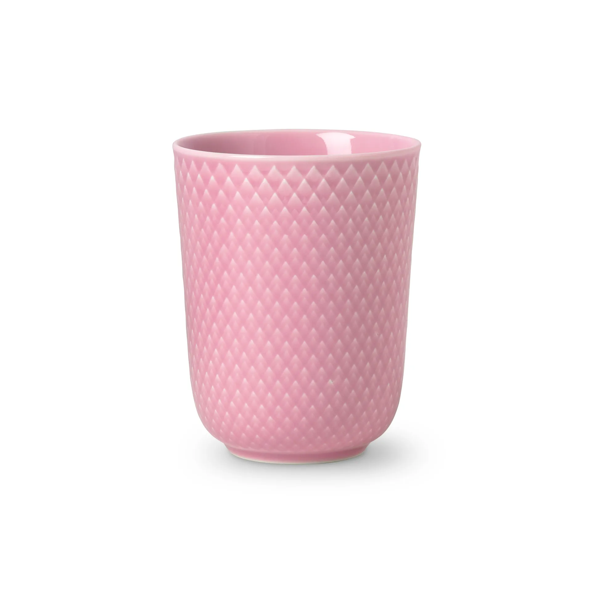 Rhombe kubek bez ucha 330 ml, Różowy Lyngby Porcelæn