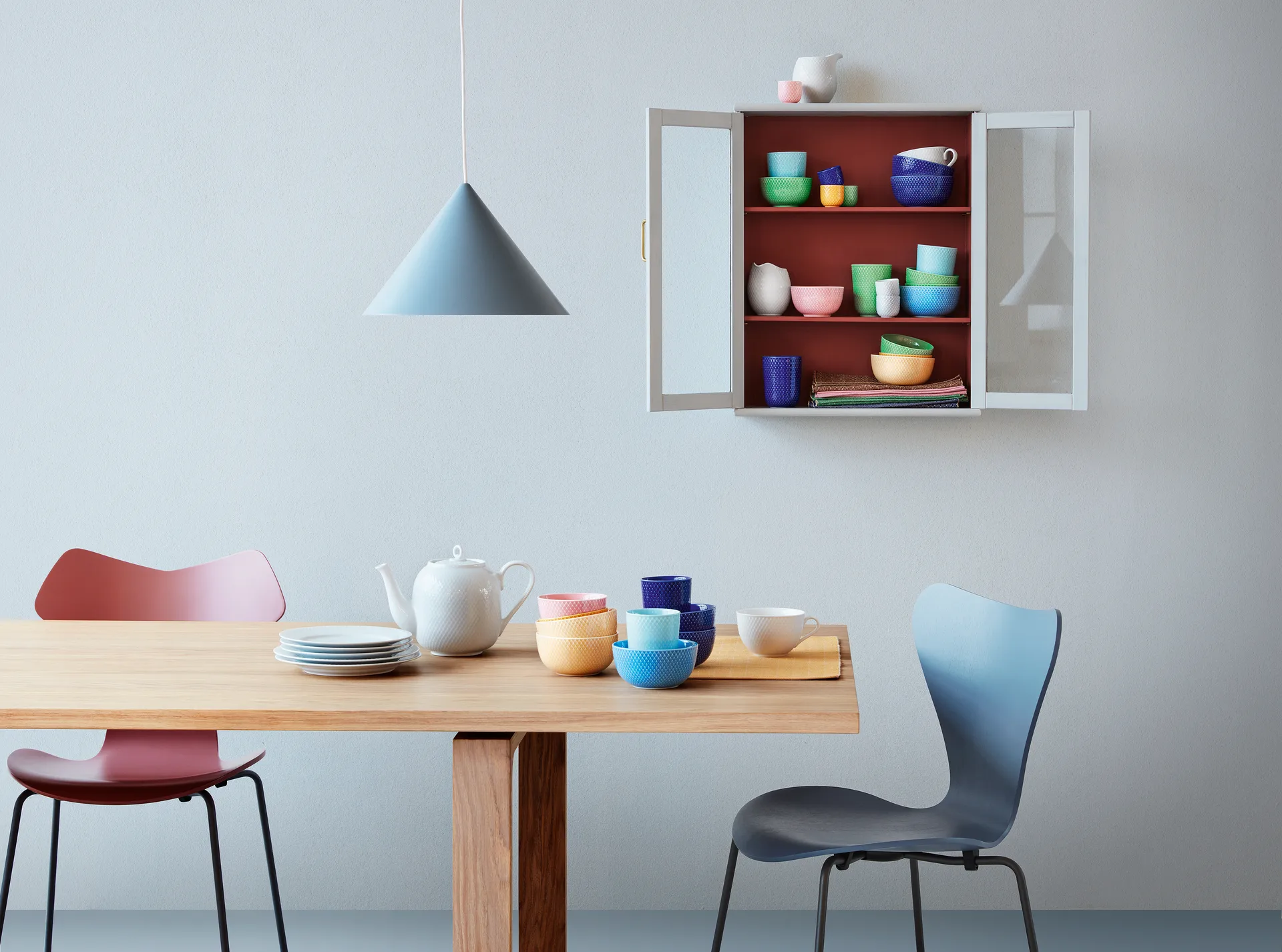 Rhombe kubek bez ucha 330 ml, Turkusowy Lyngby Porcelæn