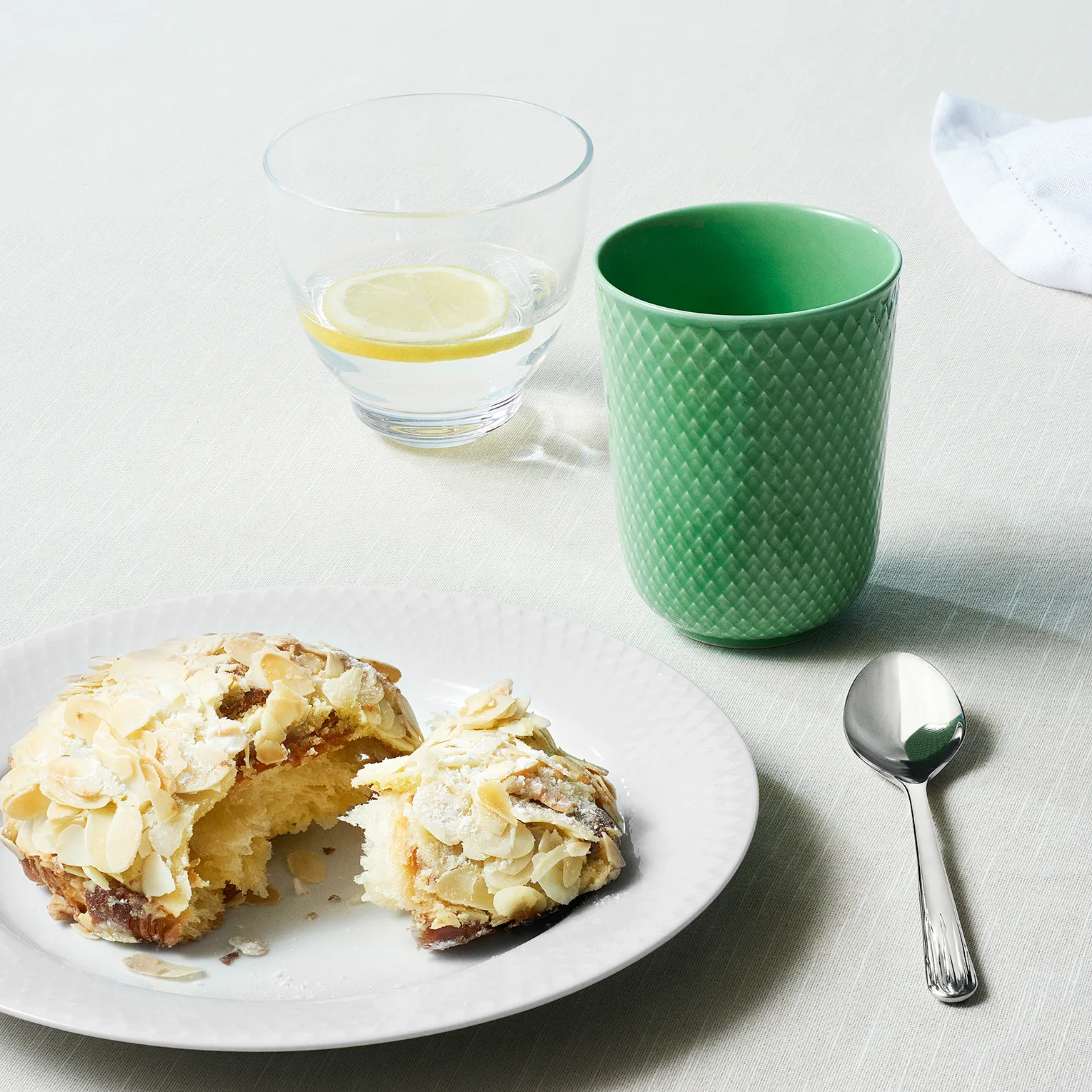 Rhombe kubek bez ucha 330 ml, Zielony Lyngby Porcelæn