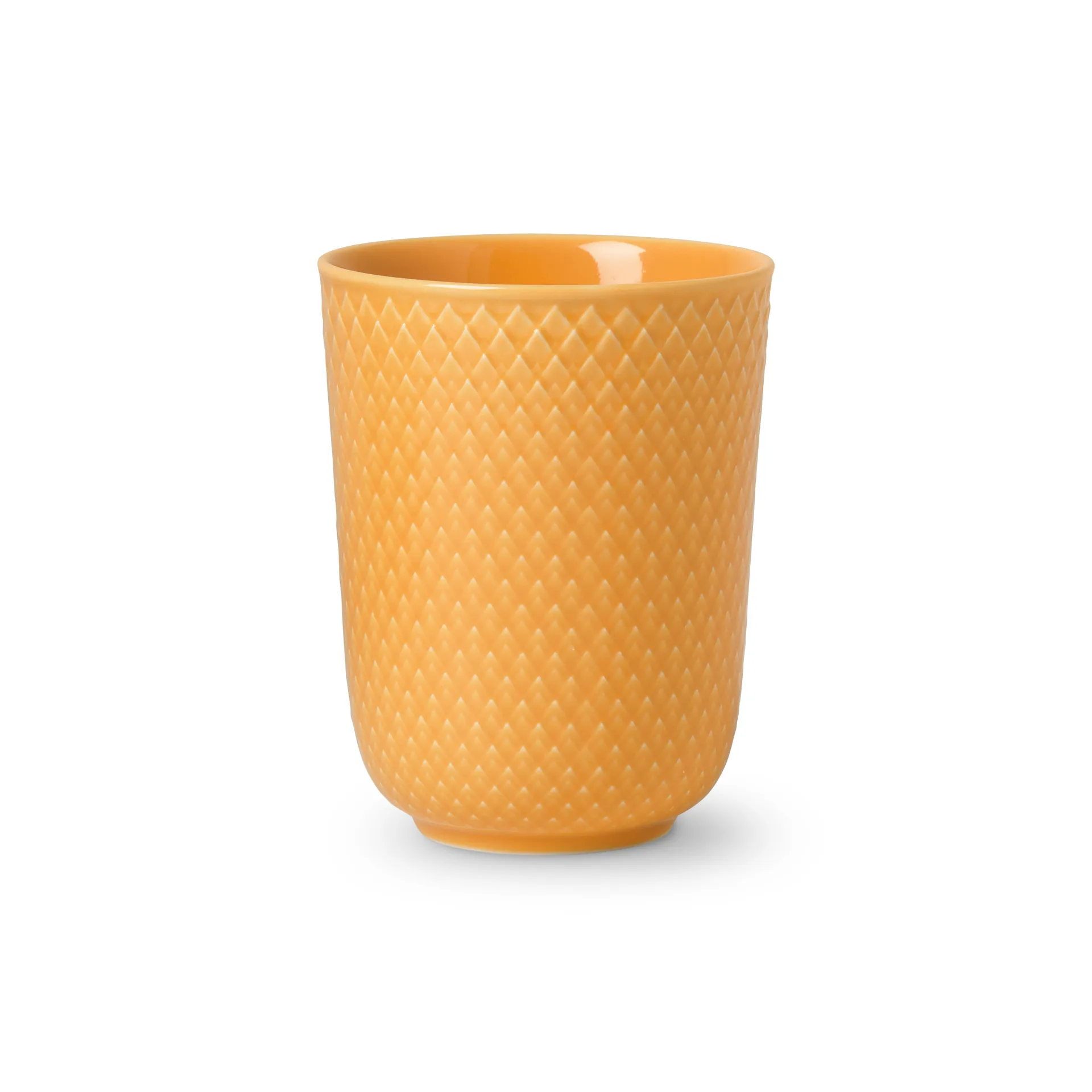 Rhombe kubek bez ucha 330 ml, Żółty Lyngby Porcelæn