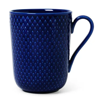 Rhombe kubek z uchem 330 ml - Ciemnoniebieski - Lyngby Porcelæn