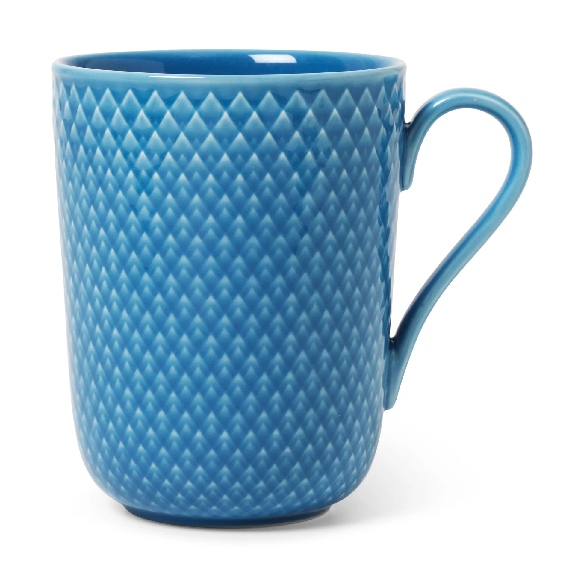Rhombe kubek z uchem 330 ml, Niebieski Lyngby Porcelæn