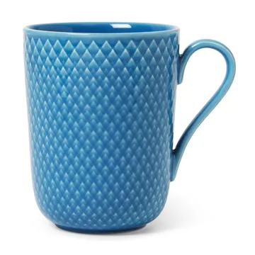 Rhombe kubek z uchem 330 ml - Niebieski - Lyngby Porcelæn