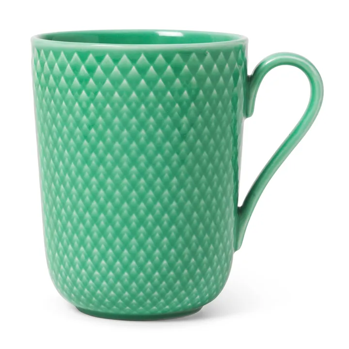 Rhombe kubek z uchem 330 ml - Zielona - Lyngby Porcelæn