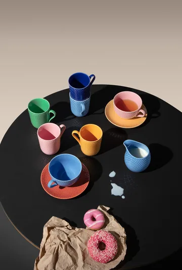 Rhombe kubek z uchem 330 ml - Żółty - Lyngby Porcelæn