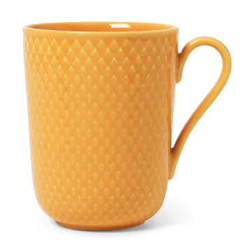 Rhombe kubek z uchem 330 ml - Żółty - Lyngby Porcelæn