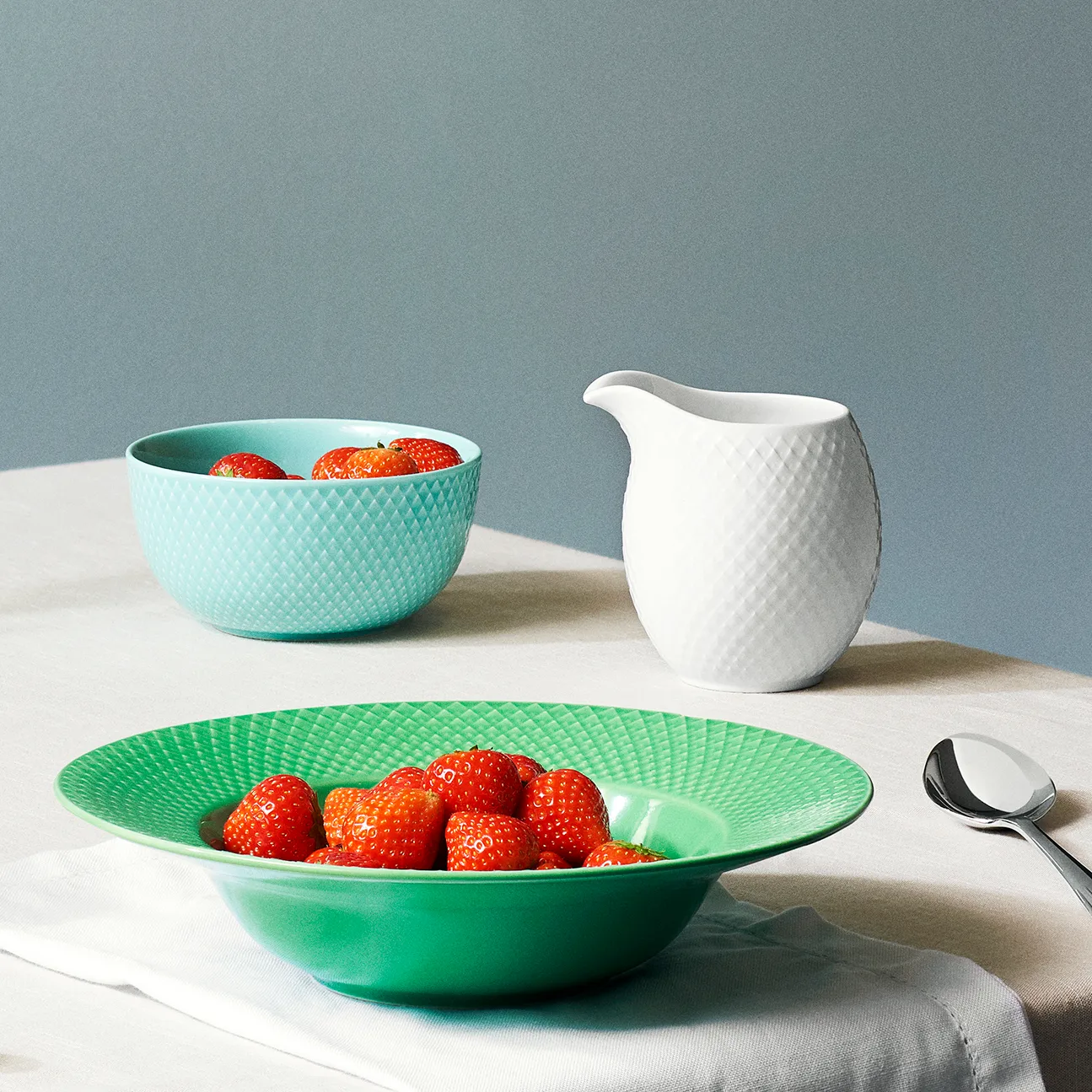 Rhombe miska 320 ml, Turkusowy Lyngby Porcelæn