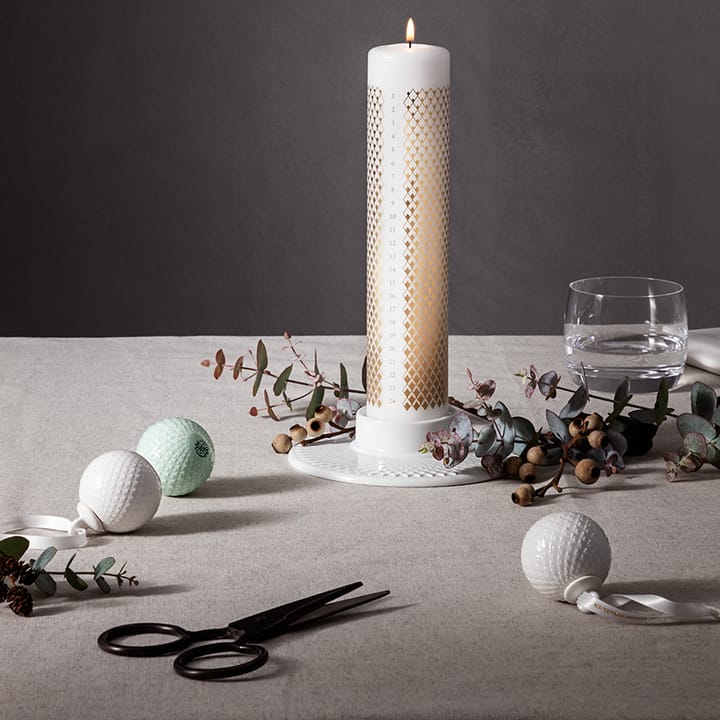 Rhombe świece adwentowe Ø5 cm, Biały Lyngby Porcelæn
