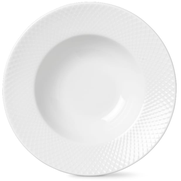 Rhombe talerz głęboki biały - Ø 24,5 cm - Lyngby Porcelæn