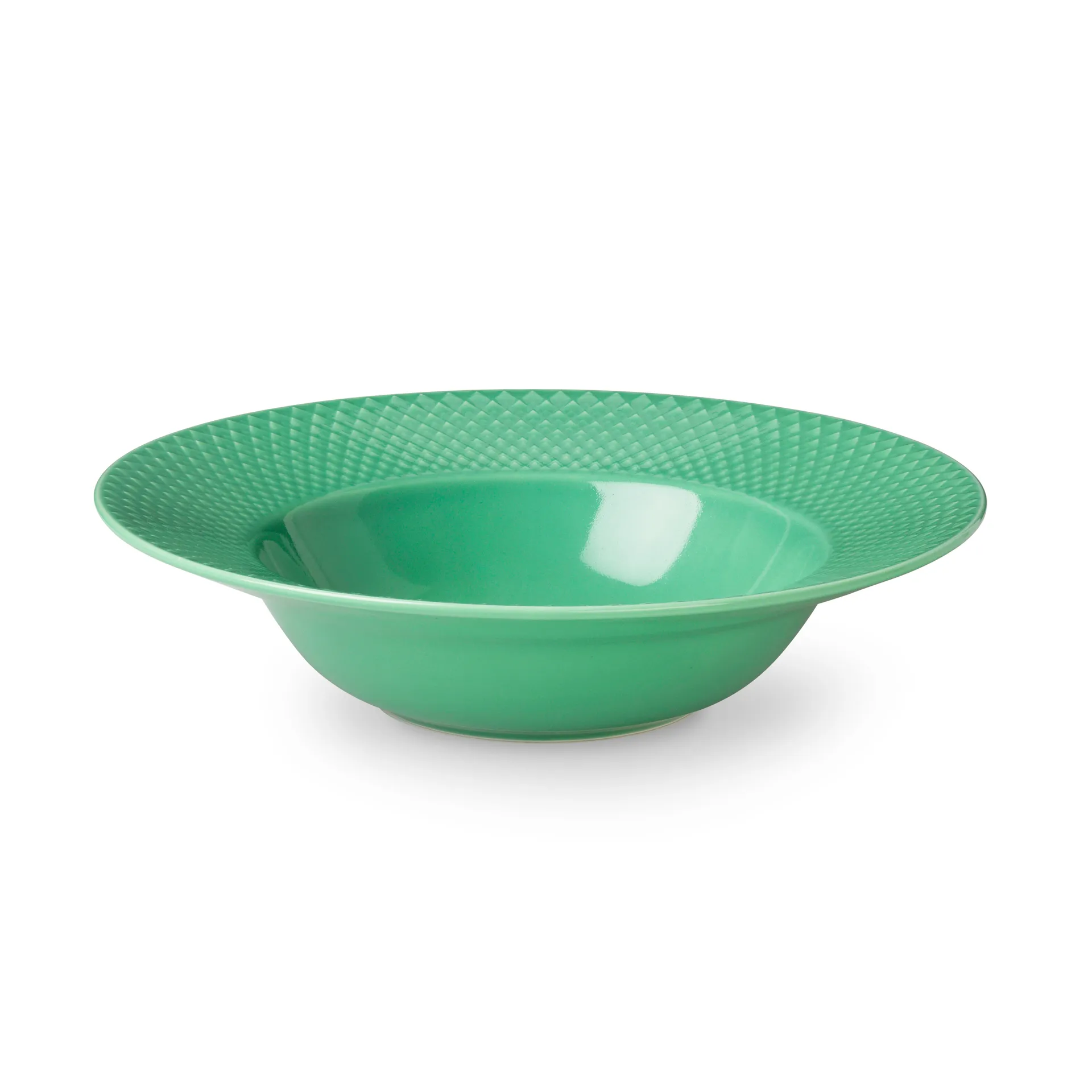 Rhombe talerz głęboki zielony, 24,5 cm Lyngby Porcelæn
