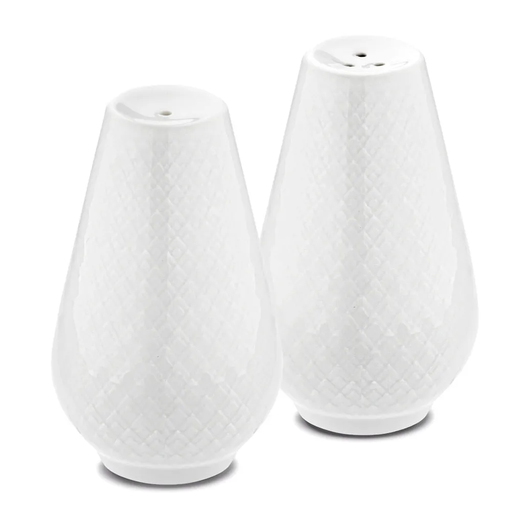 Rhombus zestaw do soli i pieprzu, Biały Lyngby Porcelæn