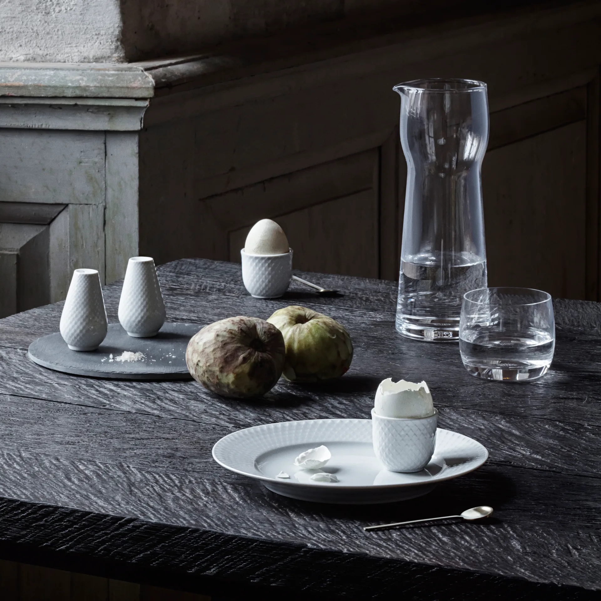 Rhombus zestaw do soli i pieprzu, Biały Lyngby Porcelæn