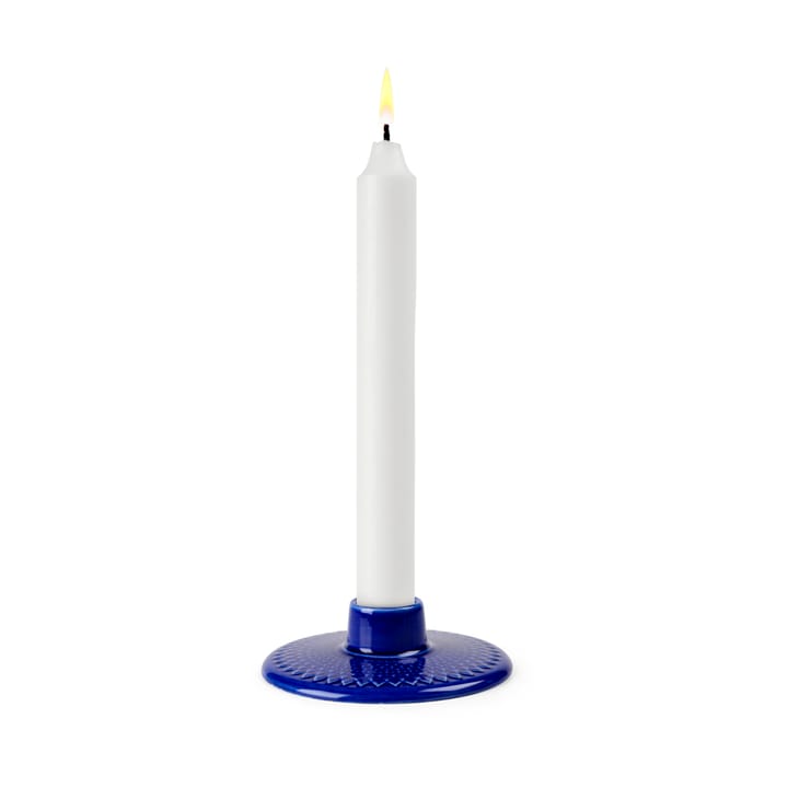 Świecznik Rhombe 3 cm, Ciemny niebieski Lyngby Porcelæn