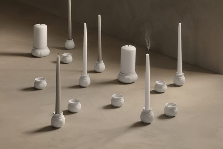 Świecznik łukowy 7 cm, Biały Lyngby Porcelæn