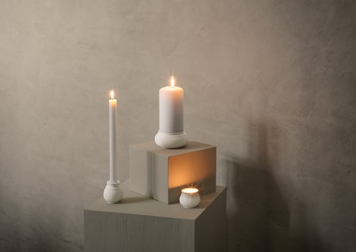 Świecznik łukowy 7 cm, Biały Lyngby Porcelæn
