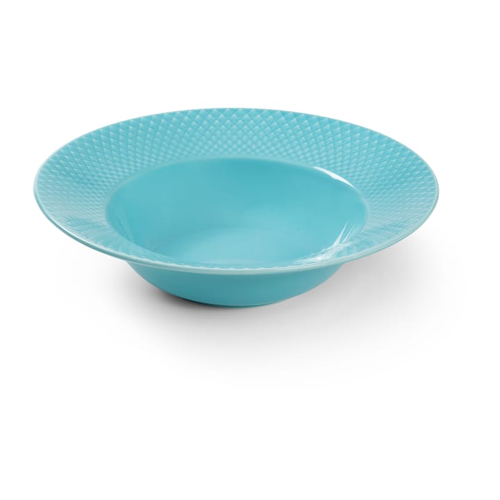 Talerz głęboki Rhombe Ø24,5 cm, Turkusowy Lyngby Porcelæn