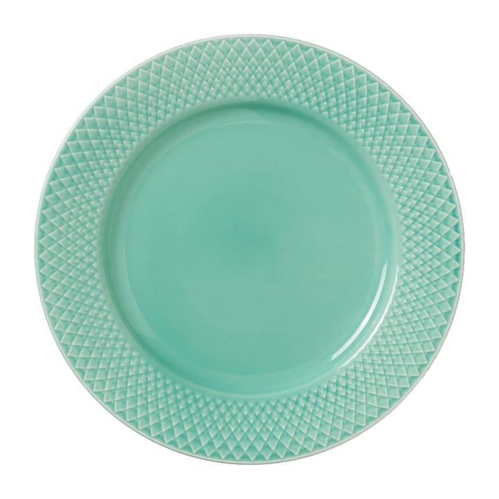 Talerz Rhombe Ø21 cm - Aqua - Lyngby Porcelæn