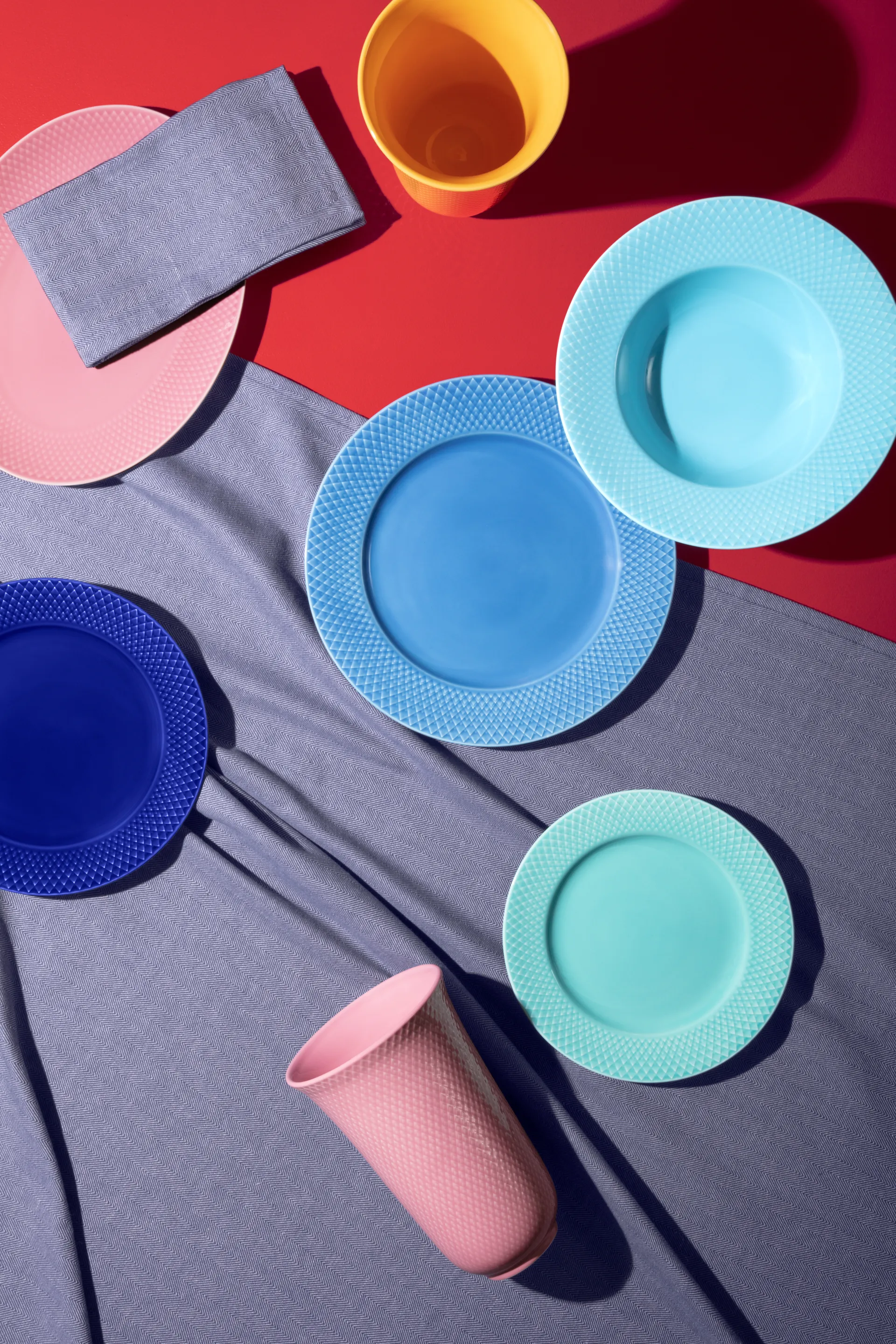 Talerz Rhombe Ø21 cm, Aqua Lyngby Porcelæn