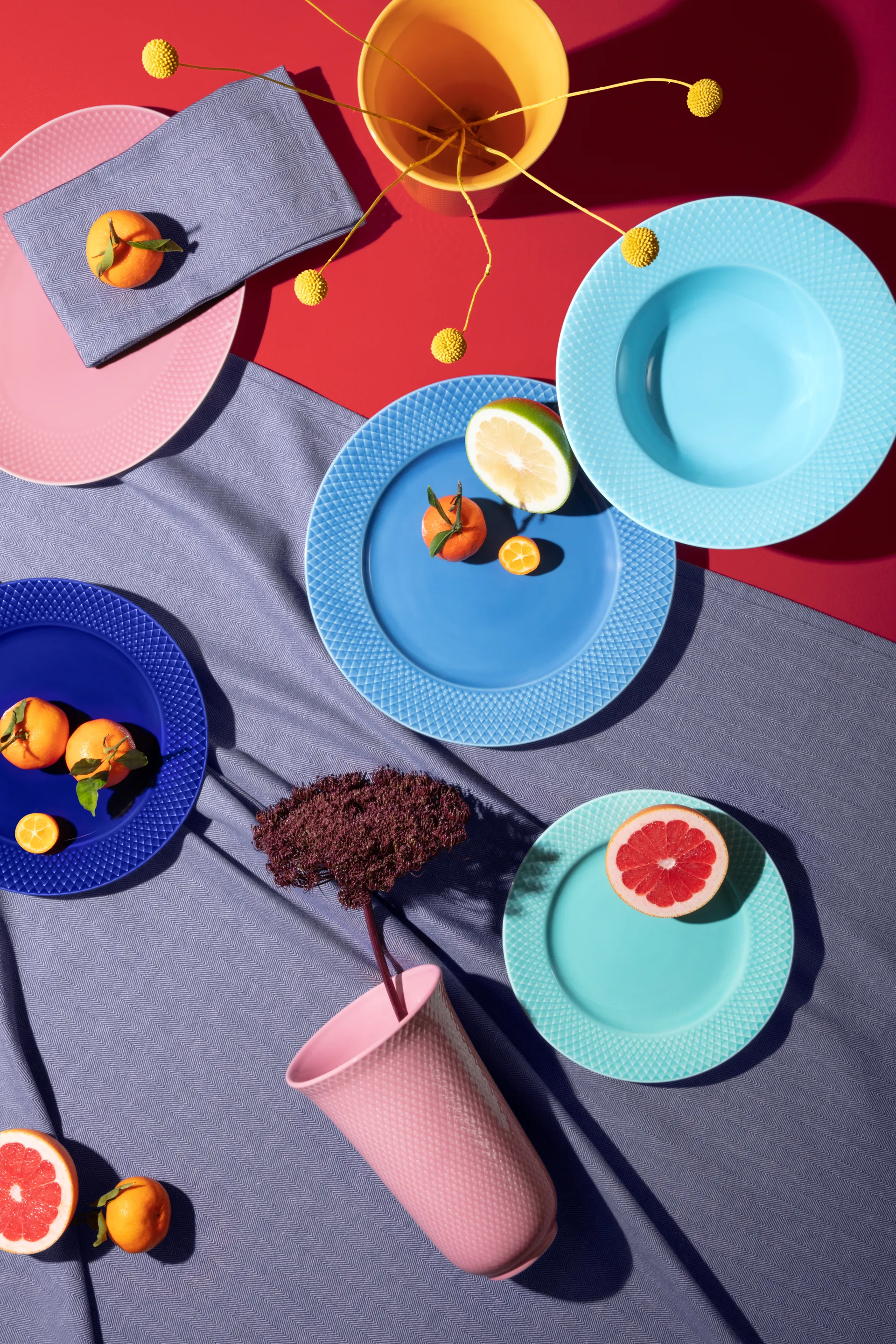 Talerz Rhombe Ø27 cm, Niebieski Lyngby Porcelæn