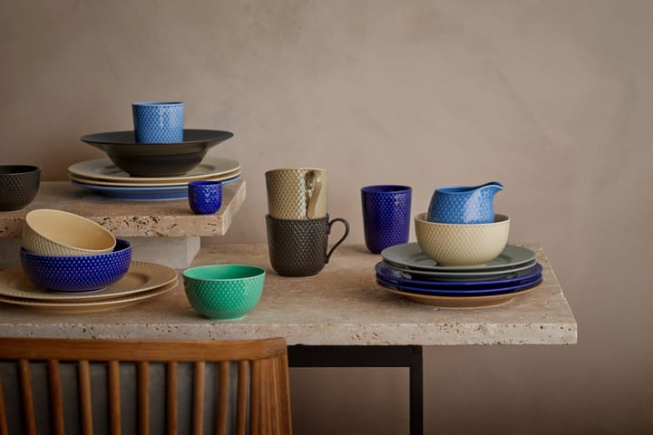 Talerz Rhombe Earth Ø21 cm, Moss Lyngby Porcelæn